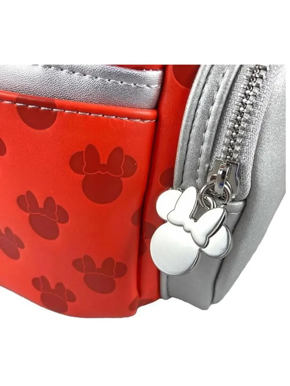 Loungefly Disney Minnie Mouse Red and Silver Mini Backpack